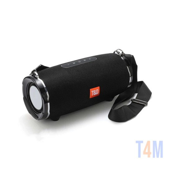 COLUNA DE SOM PORTÁTIL T&G TG-187/TG187 FM/AUX/USB PRETO